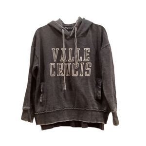 Press Box Valle Crucis Gray And White Pullover Hoodie Sweater Jacket Size S